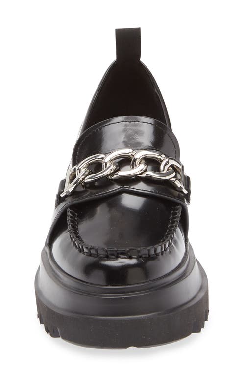 G.h.bass Chain Lug Sole Platform Loafer In Black