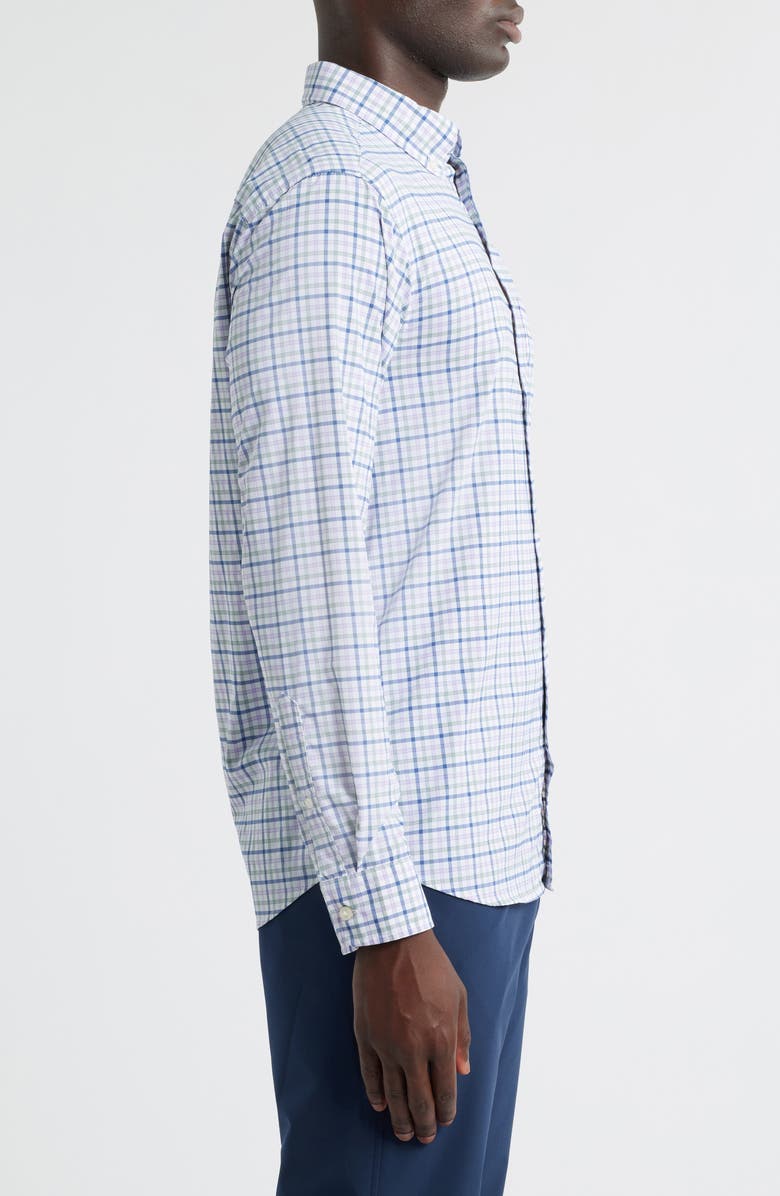 vineyard vines Forepeak Tattersall Check Performance Button-Down Shirt, Alternate, color, Lilac Breeze