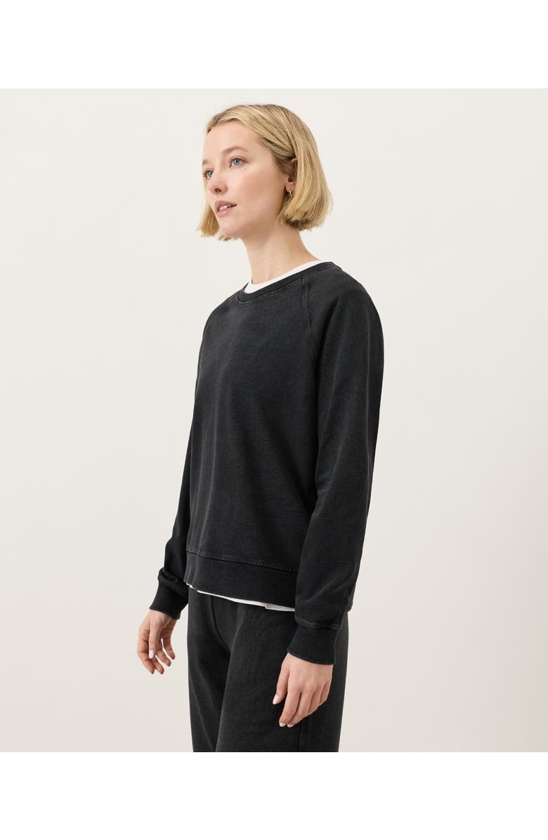 Pact Organic Cotton Weekends Relaxed Raglan Sweatshirt, Alternate, color, Washed Black