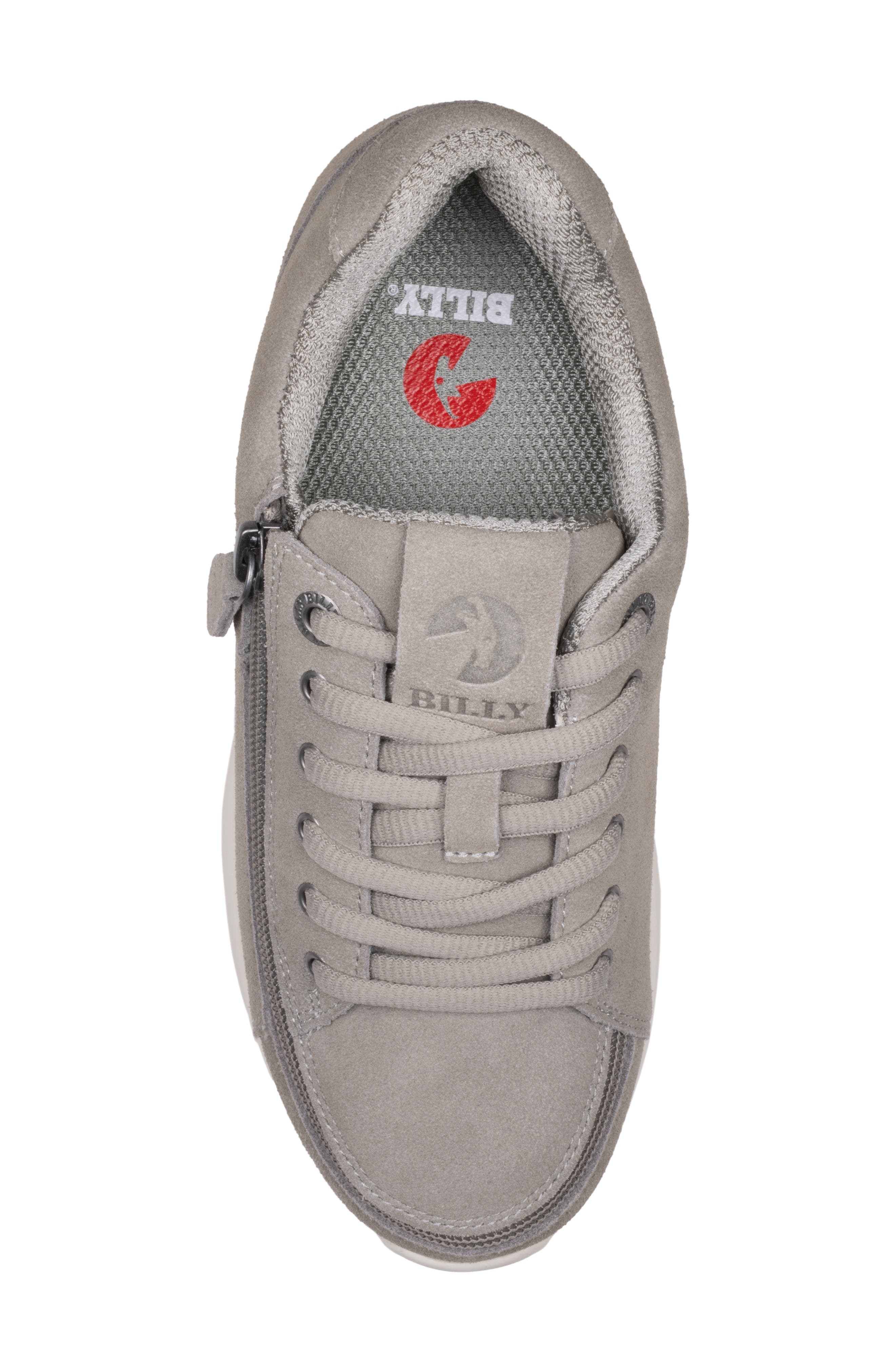 BILLY Footwear Comfort Plush Zip Around Sneaker, Alternate, color, Grey Suede