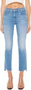 MOTHER The Insider High Waist Step Frayed Hem Crop Jeans