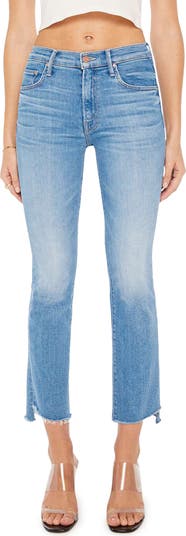 MOTHER The Insider High Waist Step Frayed Hem Crop Jeans MOTHER The Insider High Waist Step Frayed Hem Crop Jeans