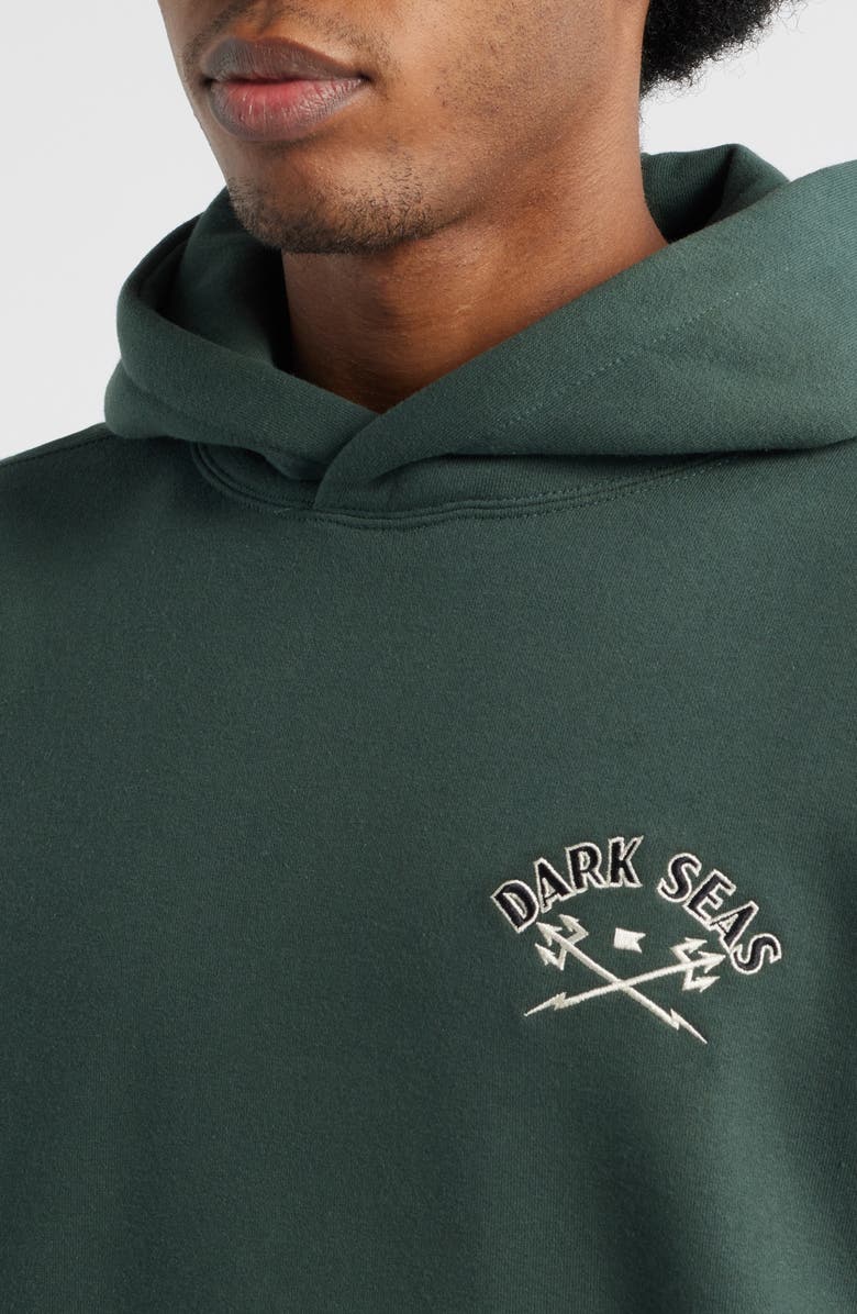 DARK SEAS Burkhart Embroidered Heavyweight Fleece Hoodie, Alternate, color, 