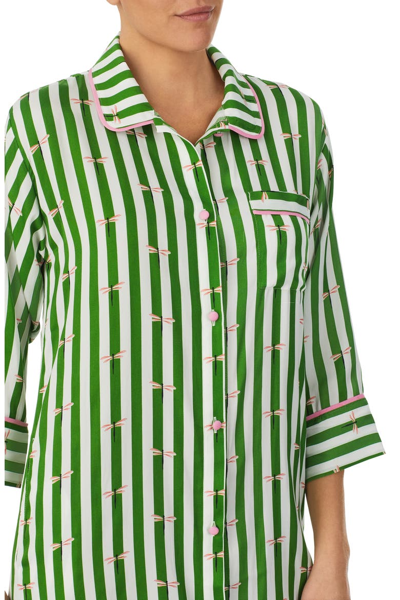 stripe sleep shirt, Alternate, color, GREEN/ MULTI