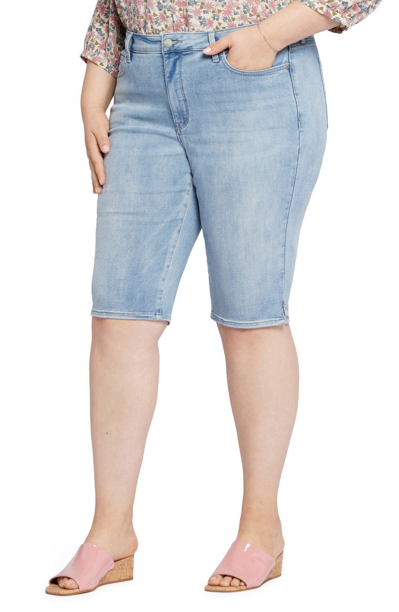 NYDJ Bike Rivet Side Slit Shorts, Alternate, color, 