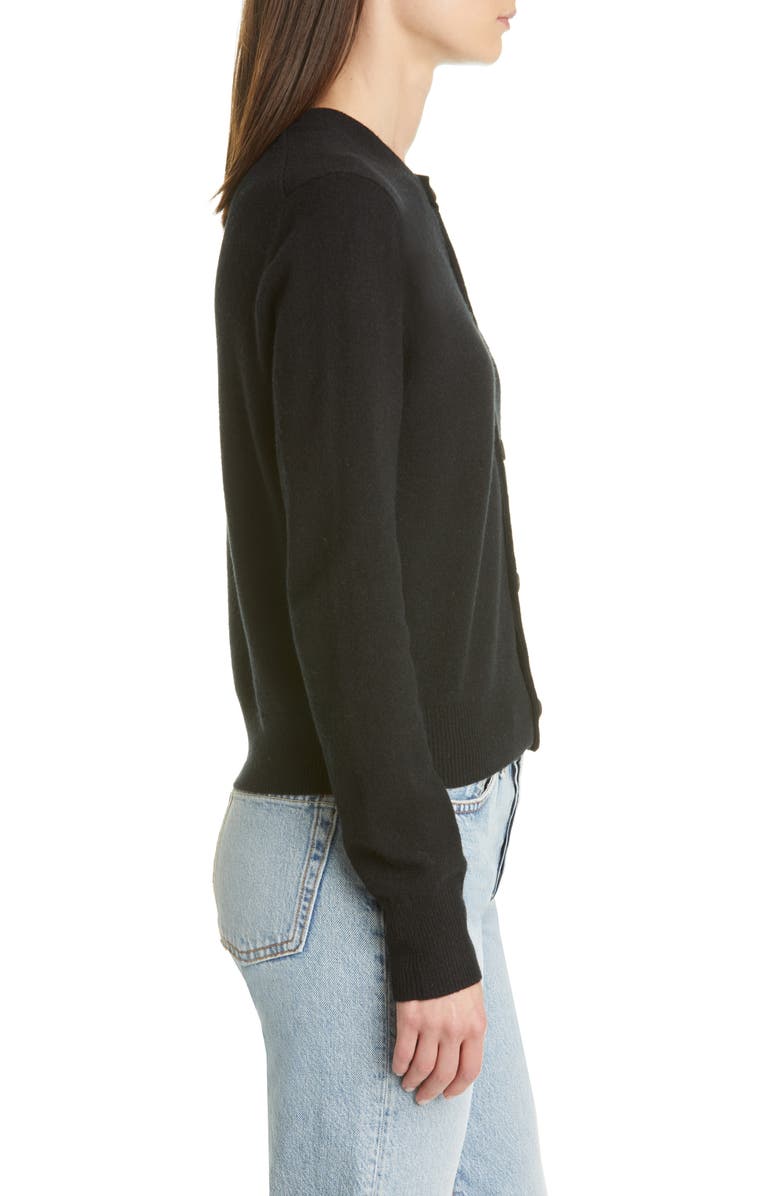 Acne Studios Keva Face Patch Wool Cardigan, Alternate, color, 