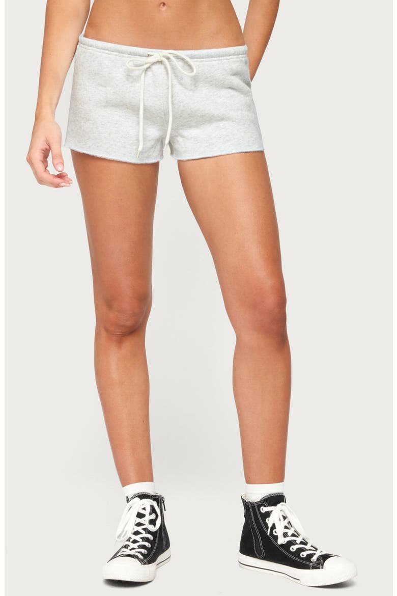 Cataleya Knit Shorts, Main, color, LIGHT-GRAY-MELANGE