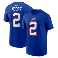 Nike Men's Nike D.J. Moore Royal Buffalo Bills Name & Number T-Shirt