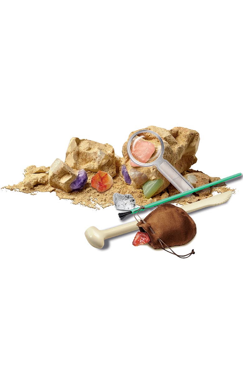 4M KidzLabs Crystal Mining Excavation Kit and Tool Set, Alternate, color, Multicolored