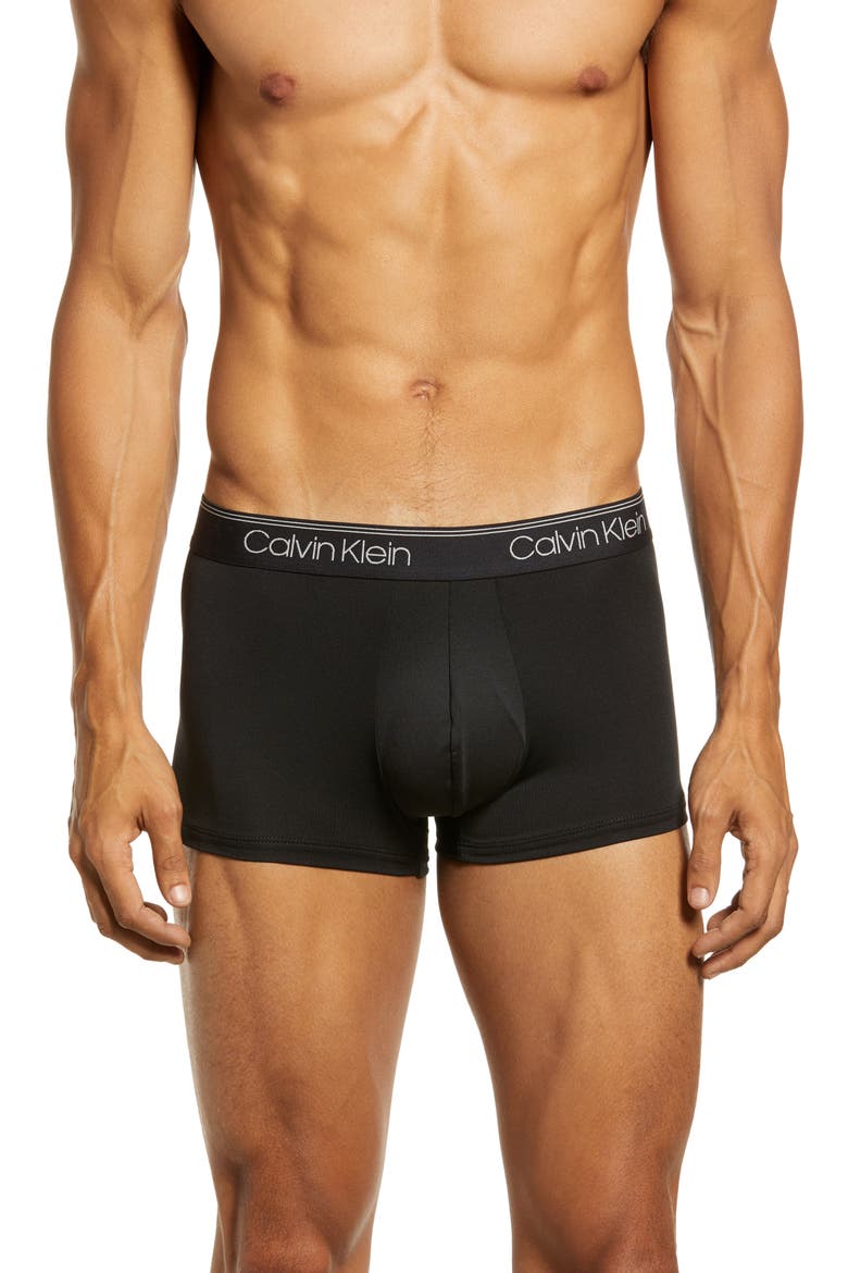 3-Pack Low Rise Microfiber Stretch Trunks, Alternate, color, BLACK