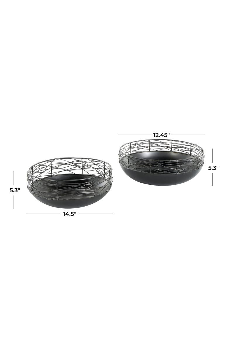 VIVIAN LUNE HOME Set of 2 Metal Decorative Bowls, Alternate, color, 