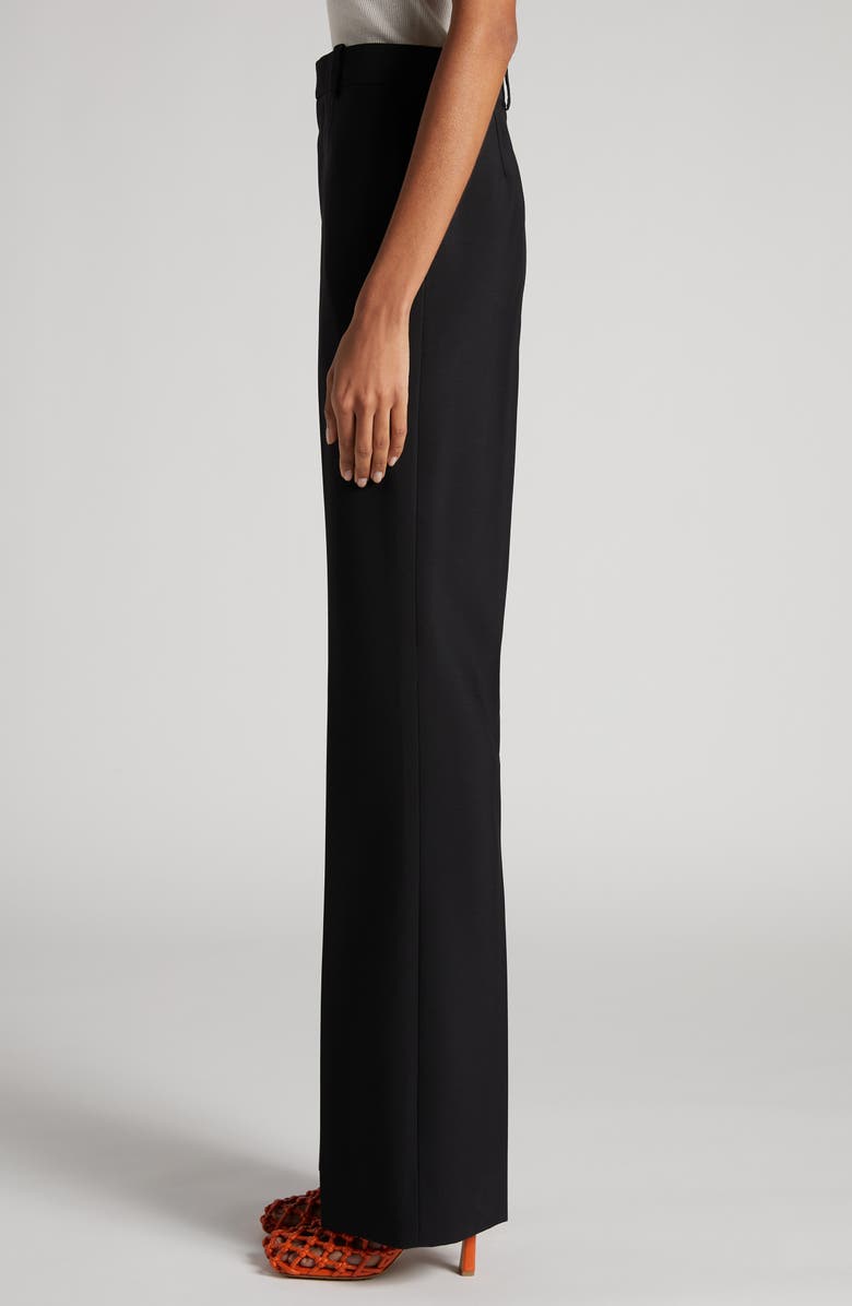 Bottega Veneta Lightweight Wool Flare Leg Pants, Alternate, color, 1000 Black