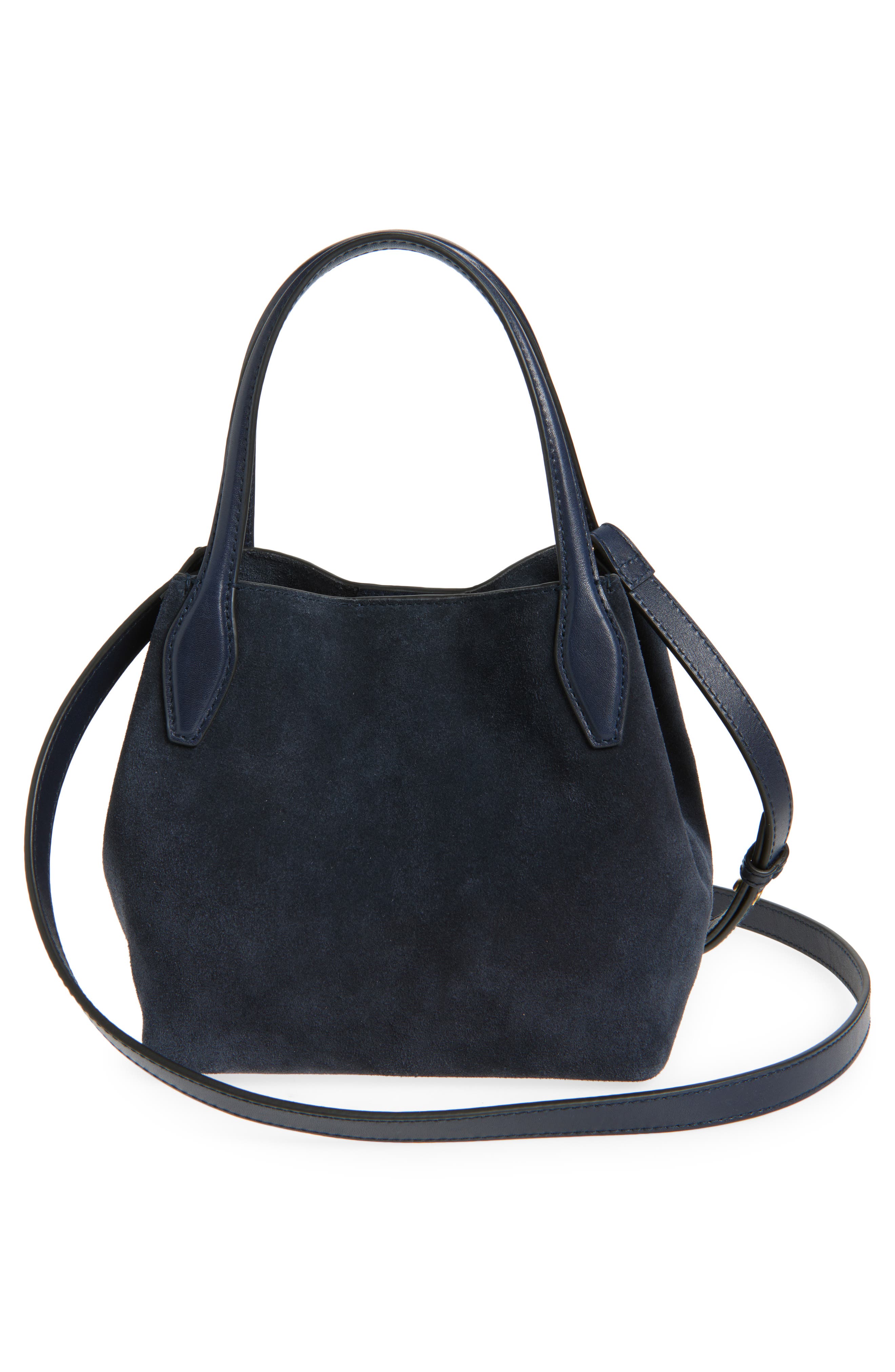 The Mini Suede Shopper Tote (Nordstrom Exclusive), Alternate, color, DEEP INDIGO