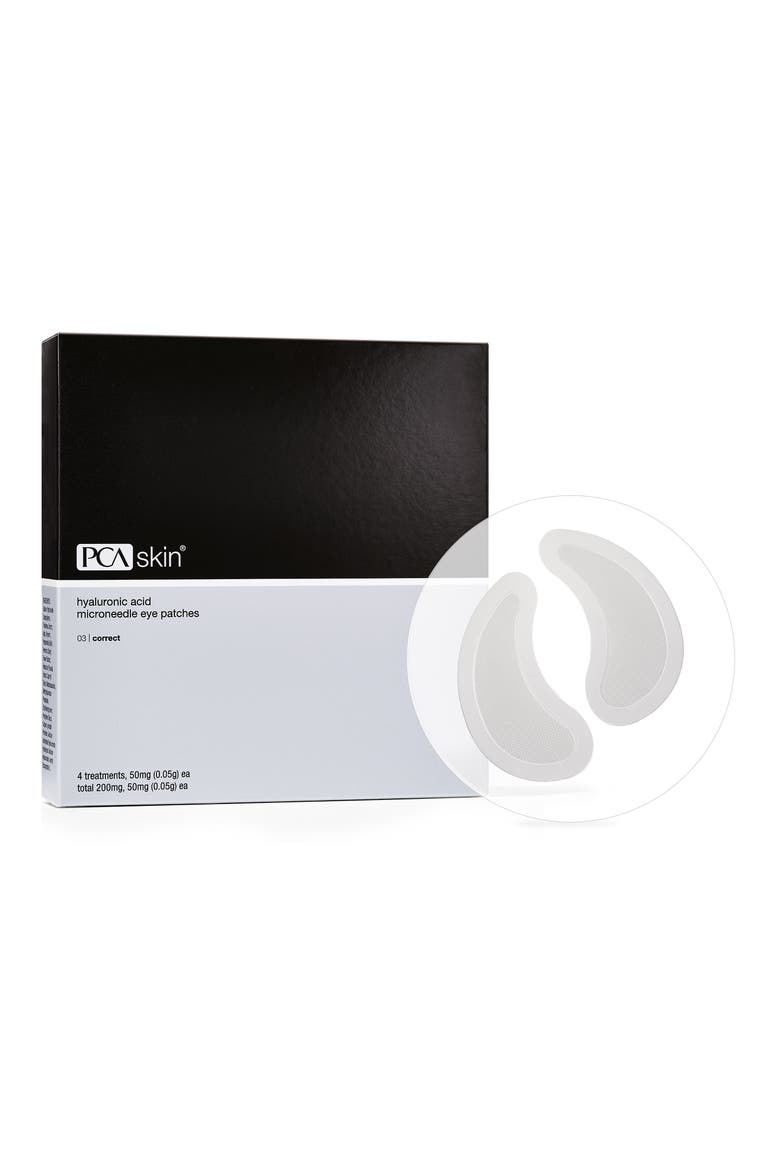 Hyaluronic Acid Microneedle Eye Patches, Alternate, color, WHITE