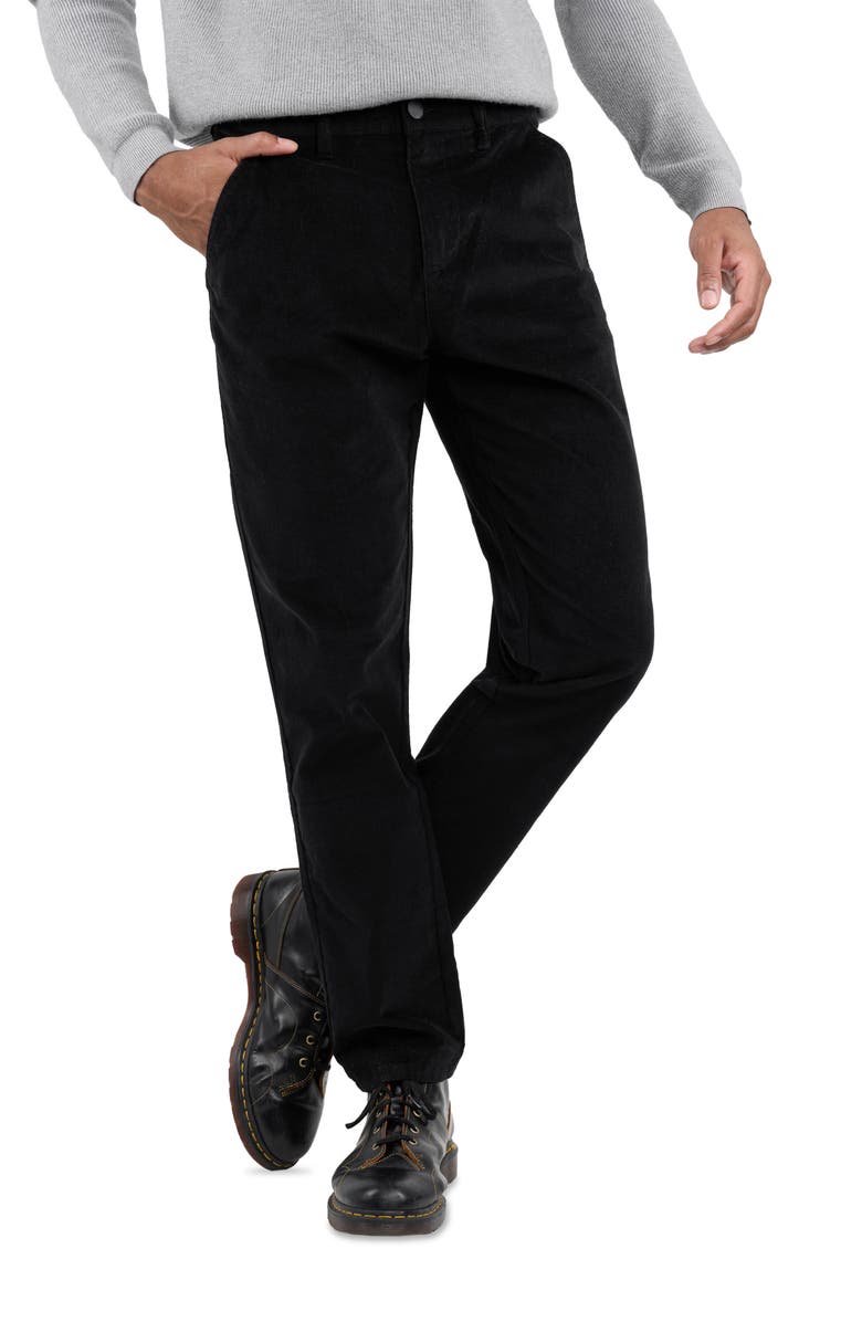 Spring + Mercer Slim Fit Five-Pocket Corduroy Pants, Alternate, color, Black