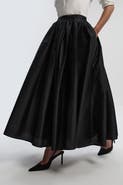 Karen Millen Taffeta Woven Maxi Skirt