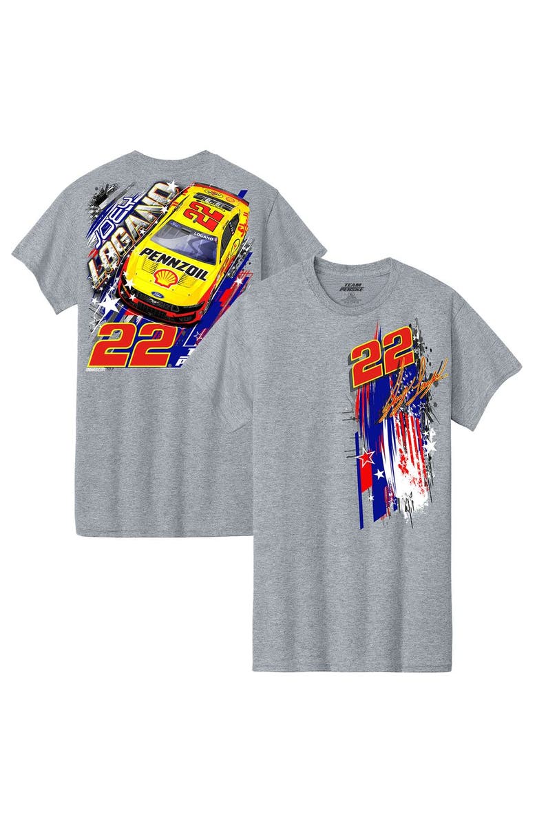 TEAM PENSKE Men's Team Penske Heather Gray Joey Logano Shell-Pennzoil Car T-Shirt, Alternate, color, Heather Gray