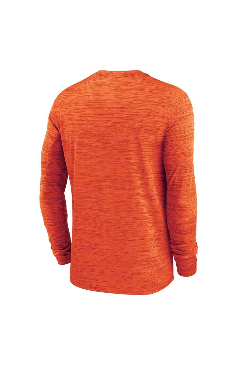 Nike Men's Nike Orange Clemson Tigers 2024 Sideline Velocity Performance Long Sleeve T-Shirt, Alternate, color, Orange