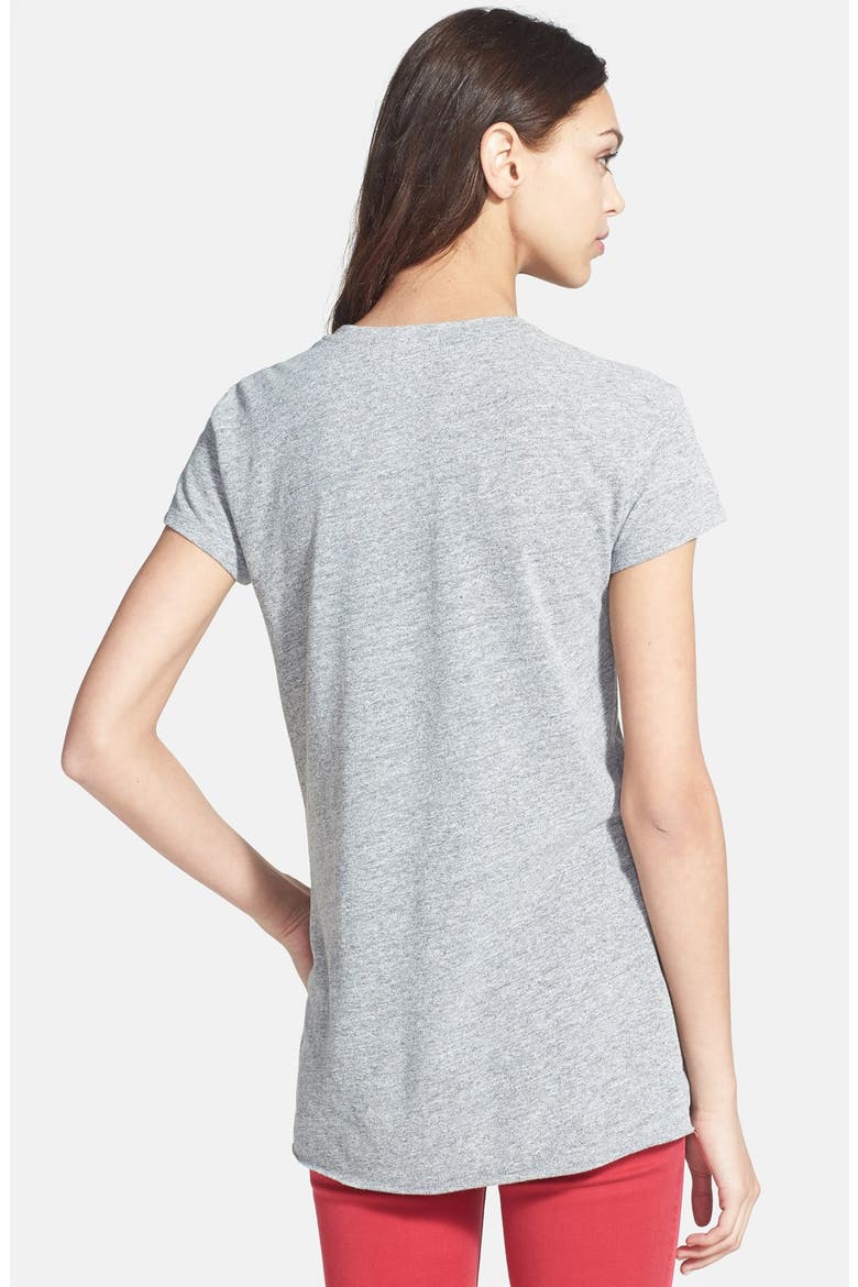Knot Detail Heathered Tee, Alternate, color, HEATHER GREY