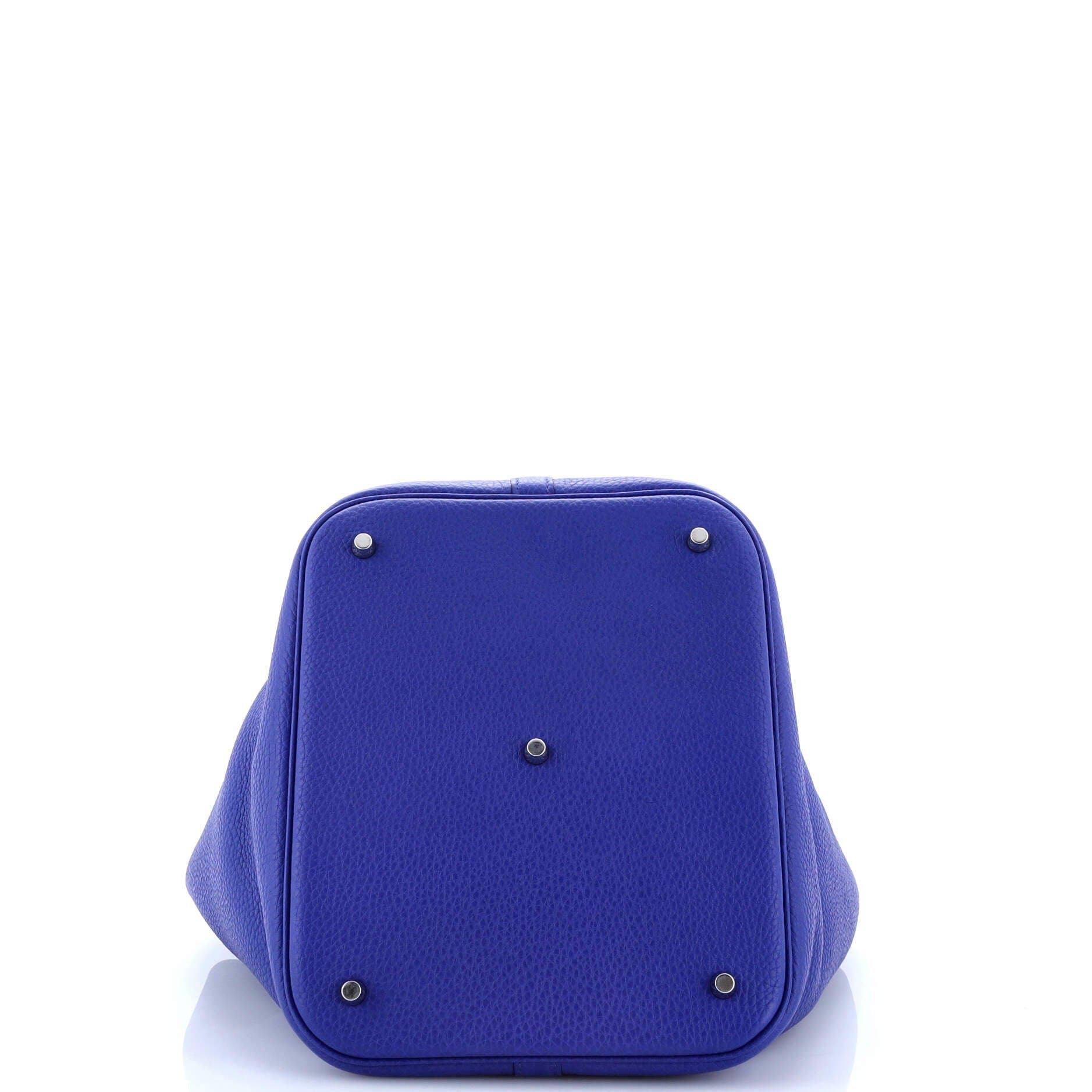 Pre-Owned Hermes Picotin Lock Bag Clemence GM, Alternate, color, Bleu Electrique