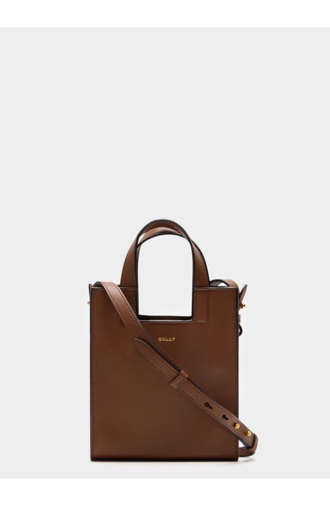 Easy Bally Small Tote Bag in Calf Leather