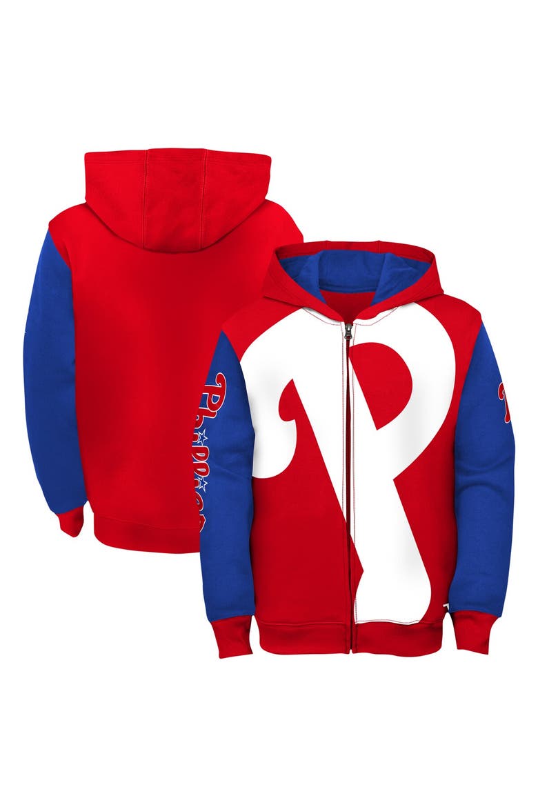Toddler Red Philadelphia Phillies Postcard Full-Zip Hoodie, Main, color, Red