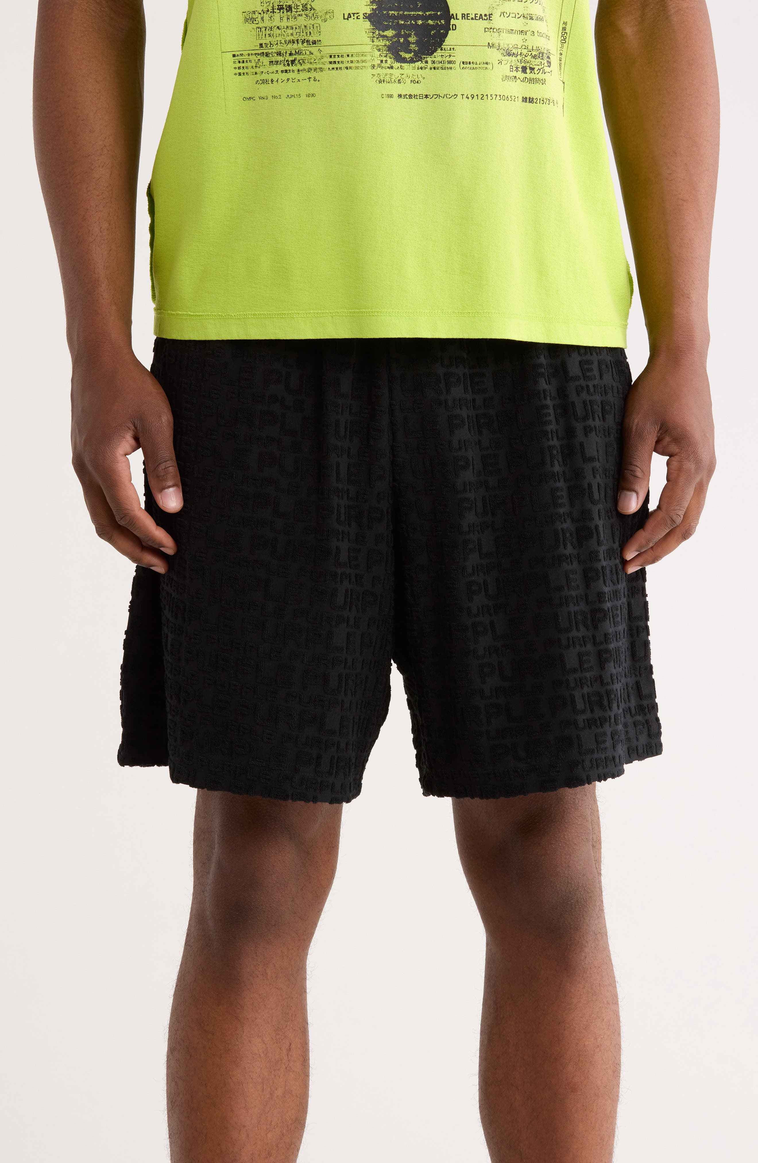 PURPLE BRAND Terry Towel Pull-On Shorts