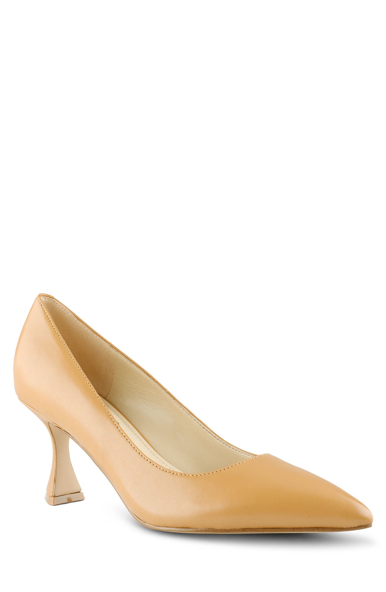 Why Not Pointed Toe Pump, Main, color, LIGHT BROWN NAPPA PU