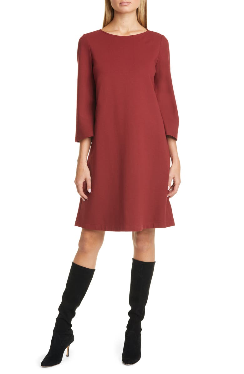Lafayette 148 New York Lotus Punto Milano Shift Dress, Main, color,
