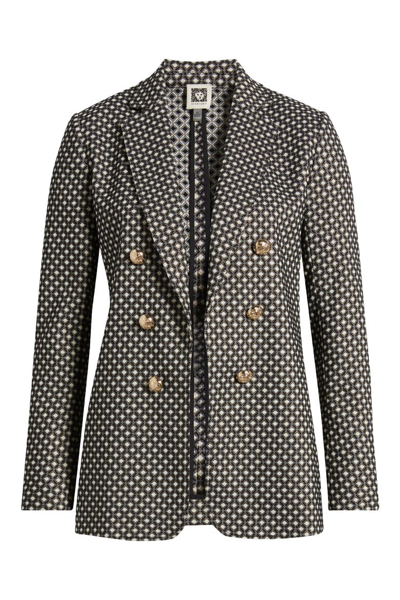 Metallic Open Front Blazer, Alternate, color, VICUNA MULTI