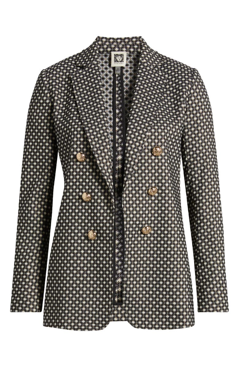 Anne Klein Metallic Open Front Blazer, Alternate, color, 