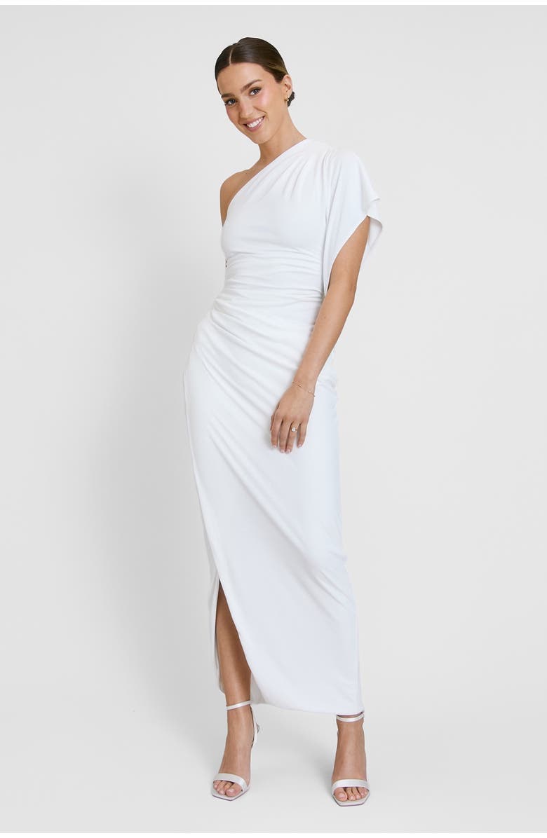 Six Stories Asymmetric Drape Stretch Occasion Dress, Main, color, 