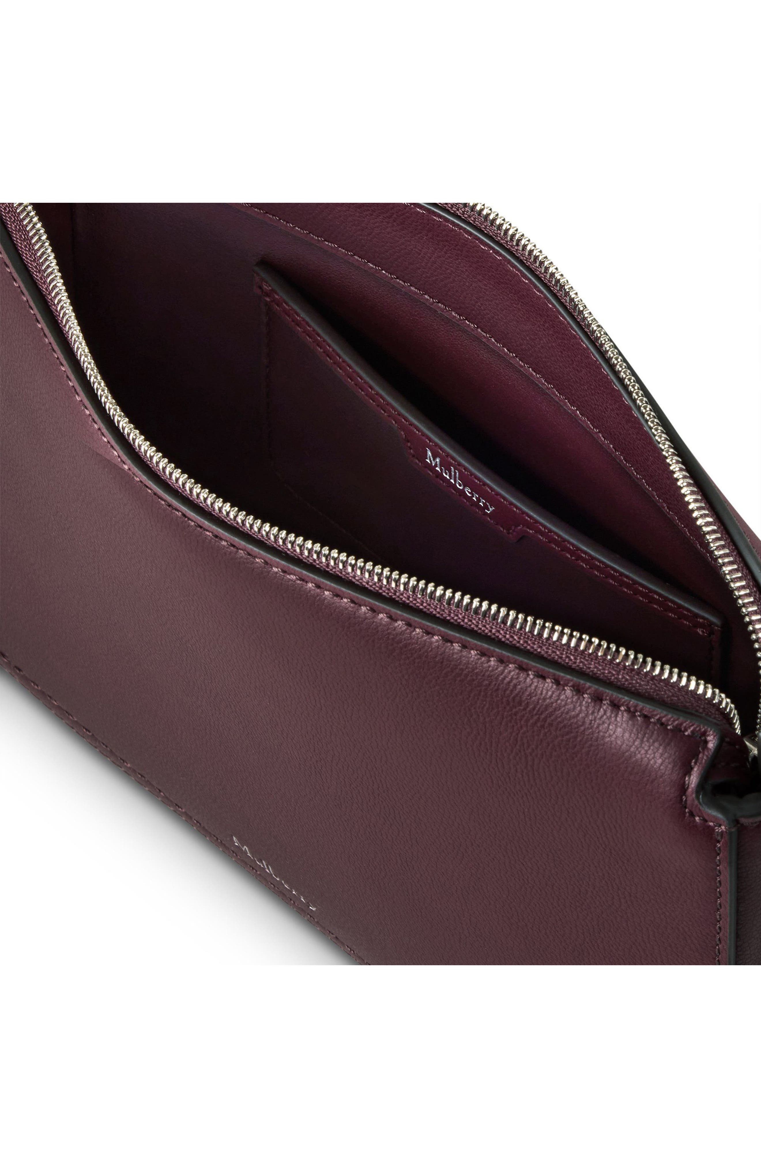 Mulberry Clovelly Leather Crossbody Bag, Alternate, color, Black Cherry