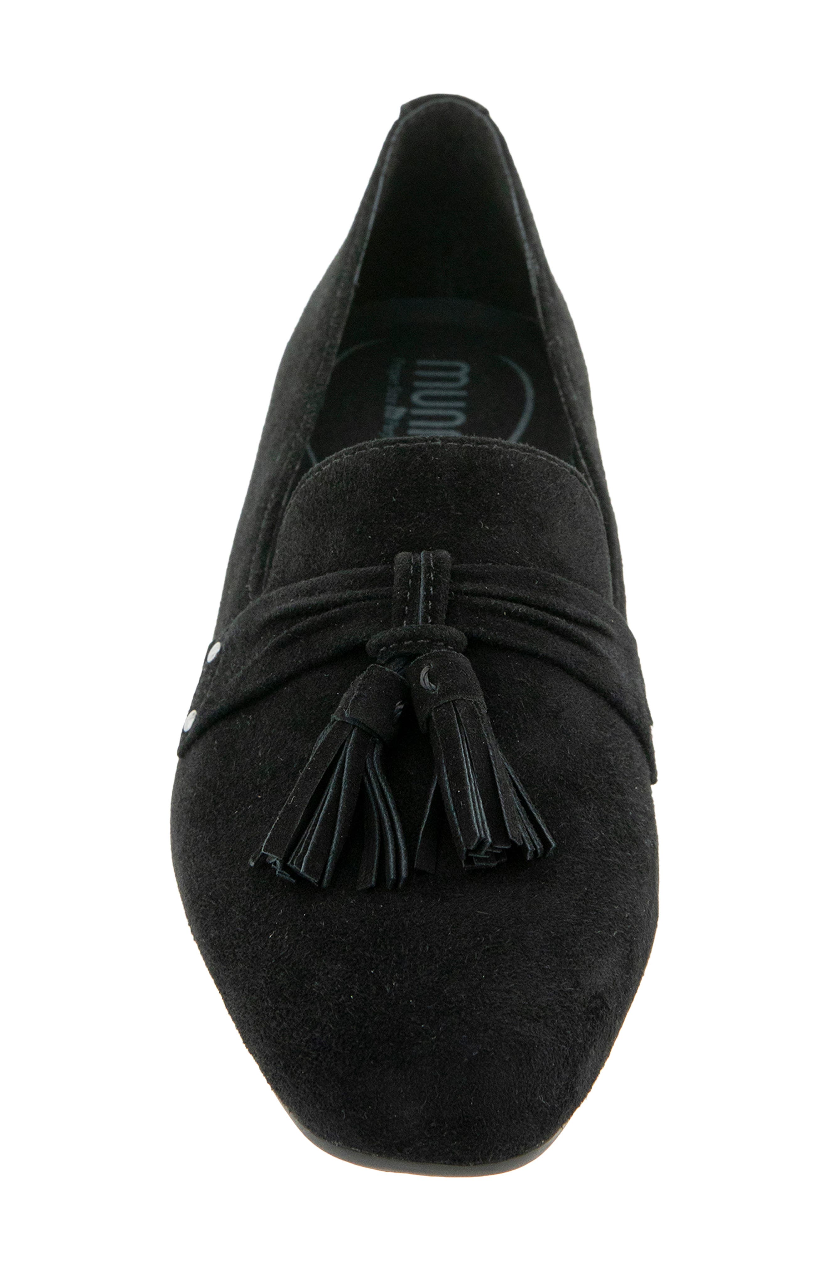 Ember Leather Loafer, Alternate, color, BLACK SUEDE