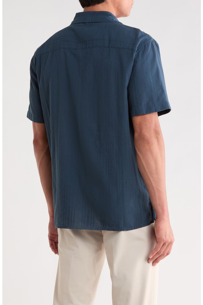 Riviera Striped Cotton Cabana Shirt, Alternate, color, MIDNIGHT NAVY