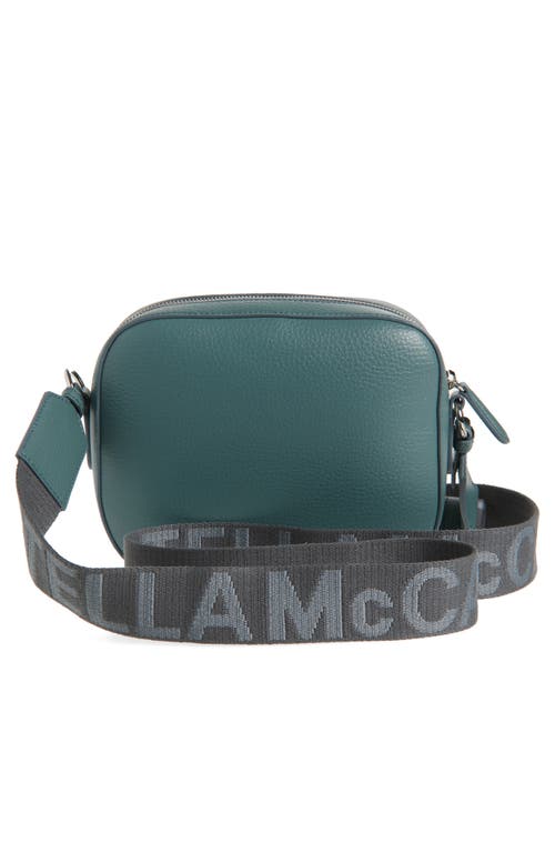 Stella Mccartney Small Stud Logo Faux Leather Camera Bag In Balsam Green