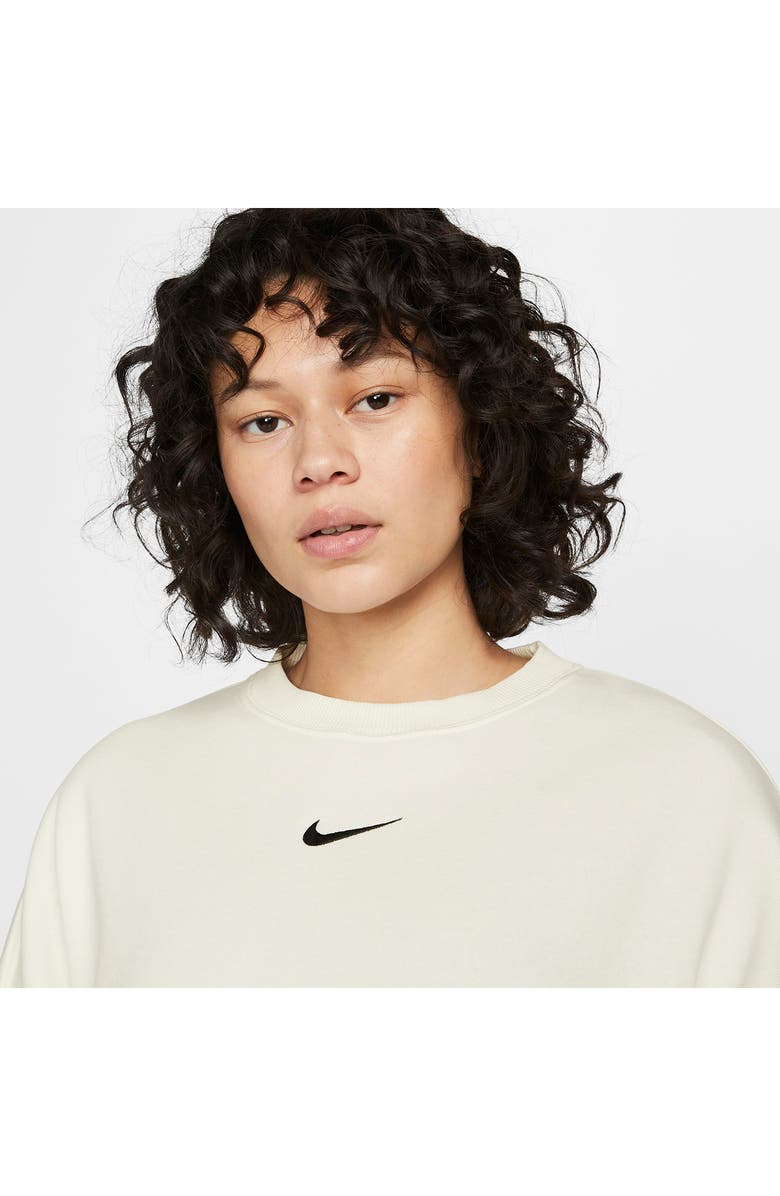 Nike Phoenix Fleece Crewneck Sweatshirt, Alternate, color, 133 Sail/Black