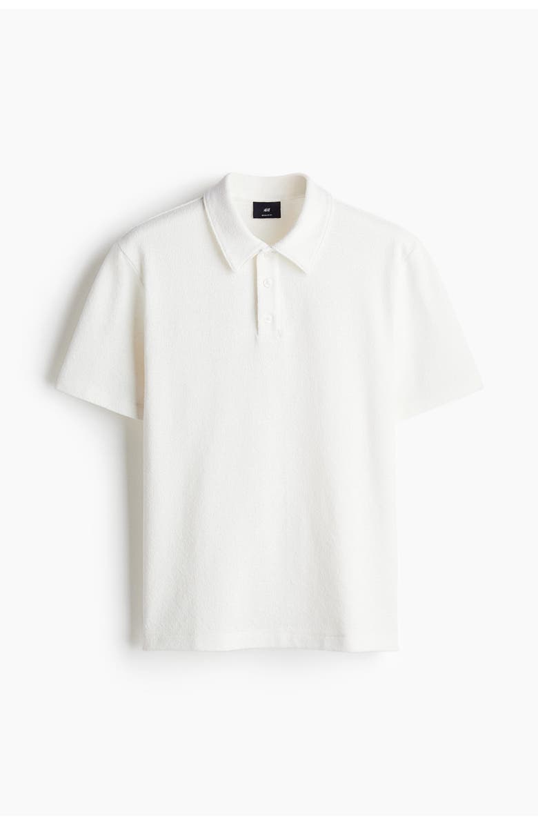 H&M Regular Fit Polo Shirt, Main, color, White