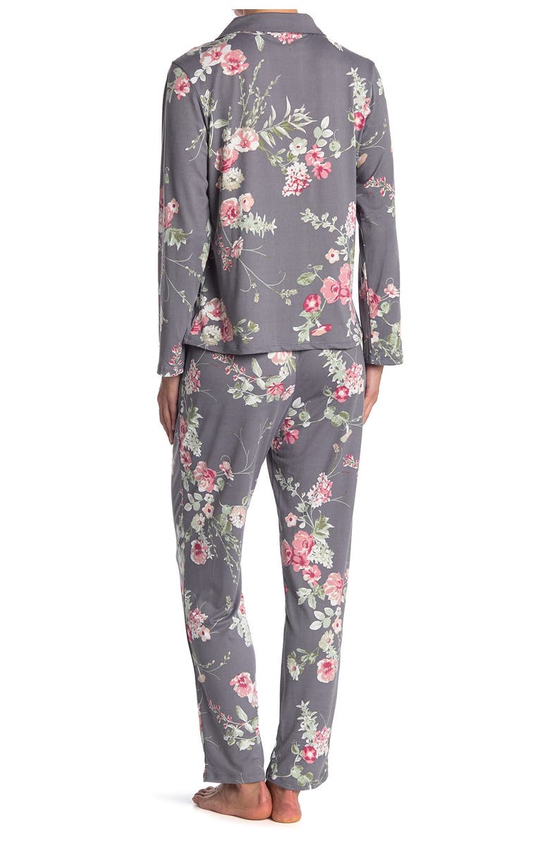 Flora Nikrooz Patricia Floral Long Sleeve Shirt & Pants 2-Piece Pajama Set, Alternate, color,