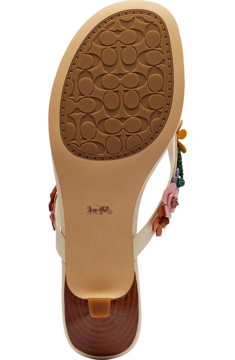 COACH Tea Rose Kitten Heel Flip Flop, Alternate, color, Chalk