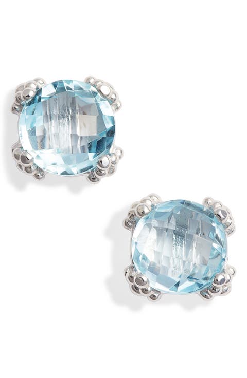 Small Cluster Topaz Stud Earrings
