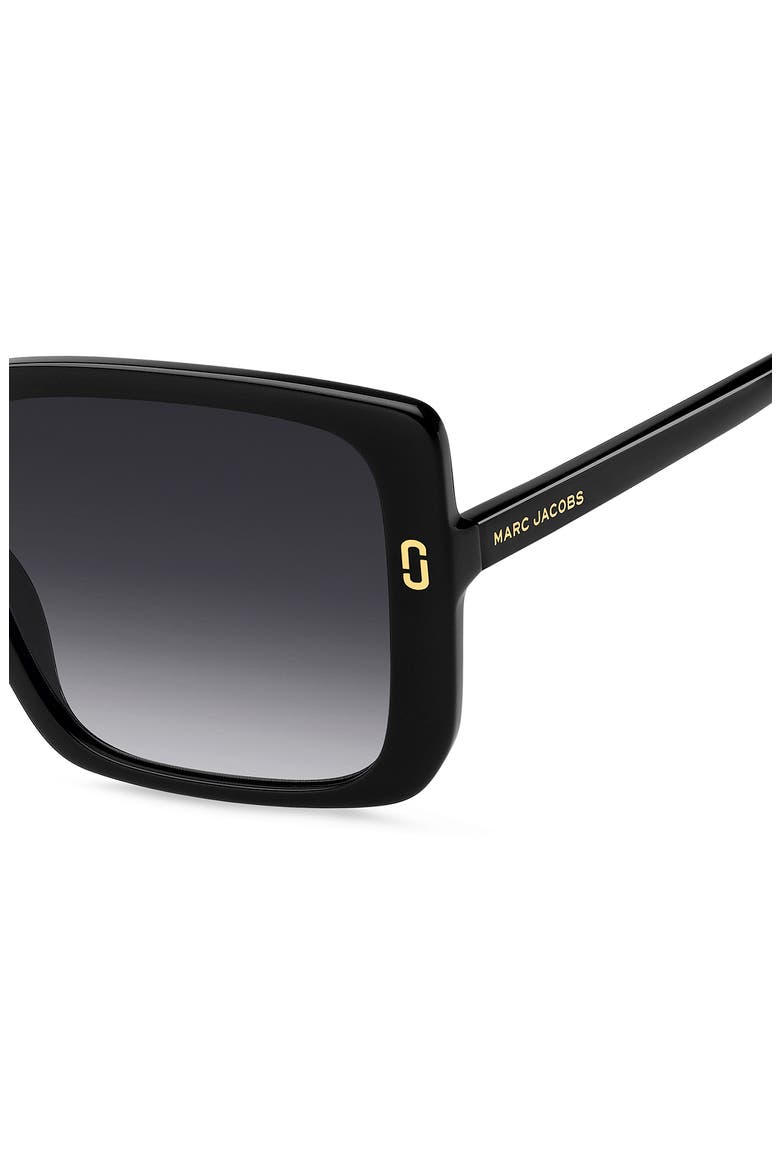 54mm Gradient Square Sunglasses, Alternate, color, BLACK