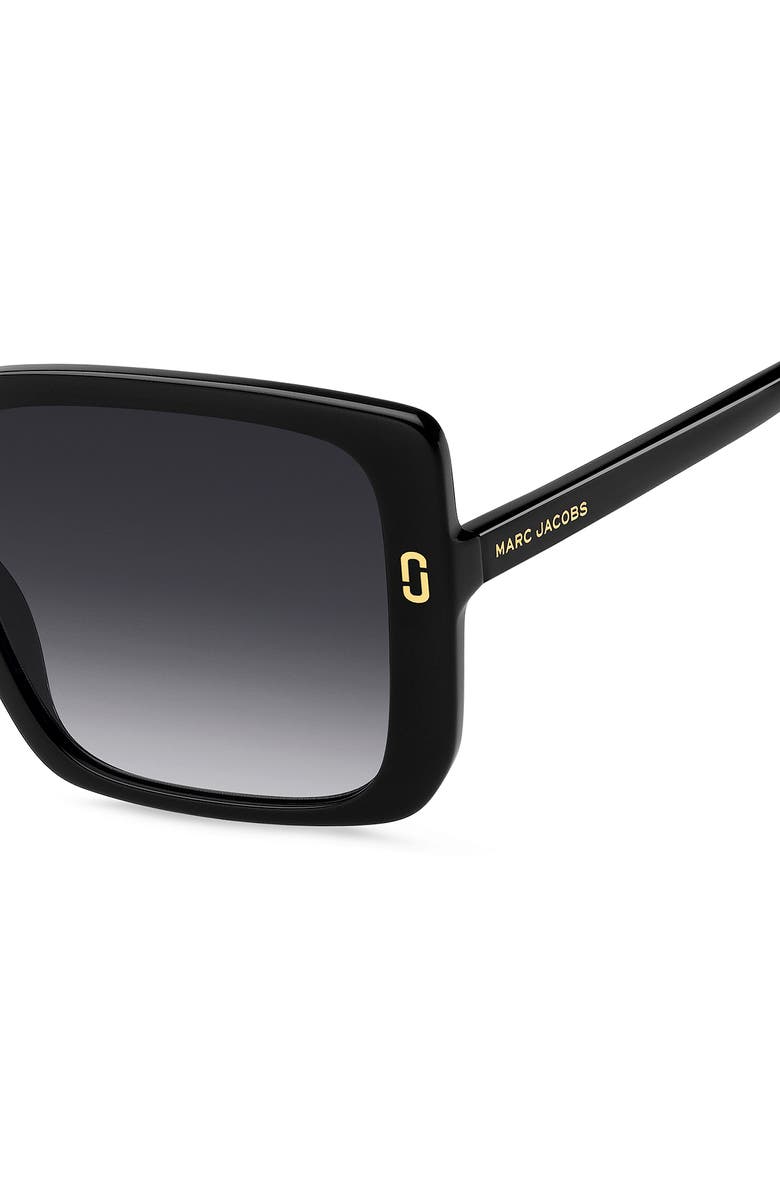 Marc Jacobs 54mm Gradient Square Sunglasses, Alternate, color, Black
