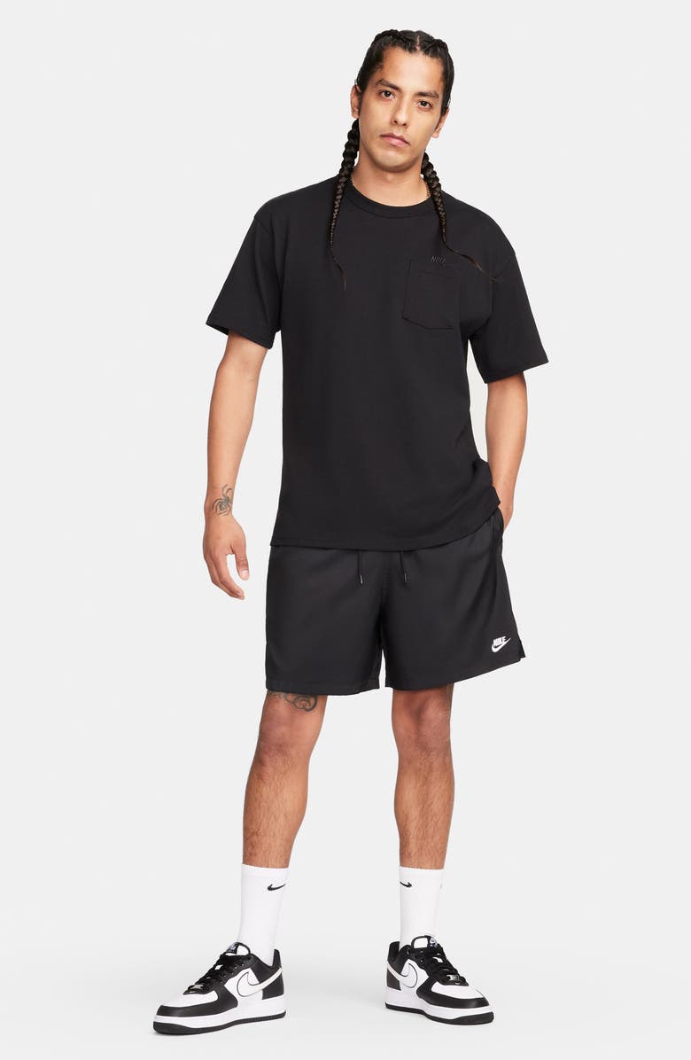 Nike Club Woven Flow Shorts, Alternate, color, 010 Black/White