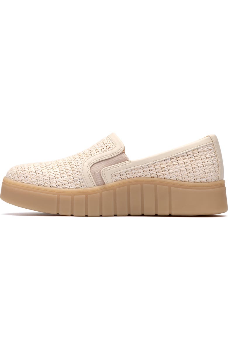 Clarks<sup>®</sup> Mykah Shine Platform Slip-On Sneaker - Wide Width Available, Alternate, color, Natural Raffia