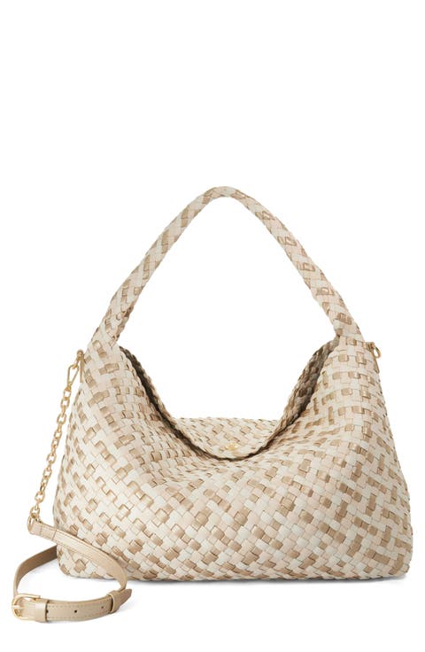 Deliberate L Woven Shoulder Bag