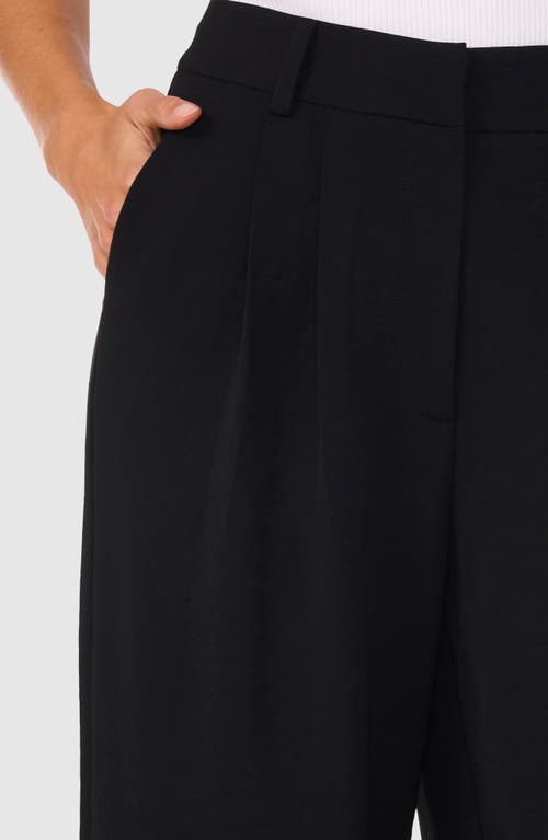 Halogenr Halogen(r) Pleated Straight Leg Pants In Rich Black