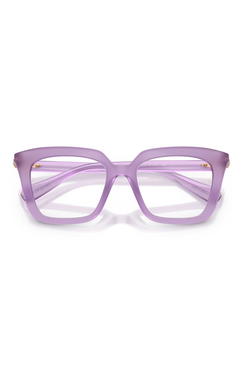 51mm Square Optical Glasses, Alternate, color, MILKY LILAC/ DEMO LENS