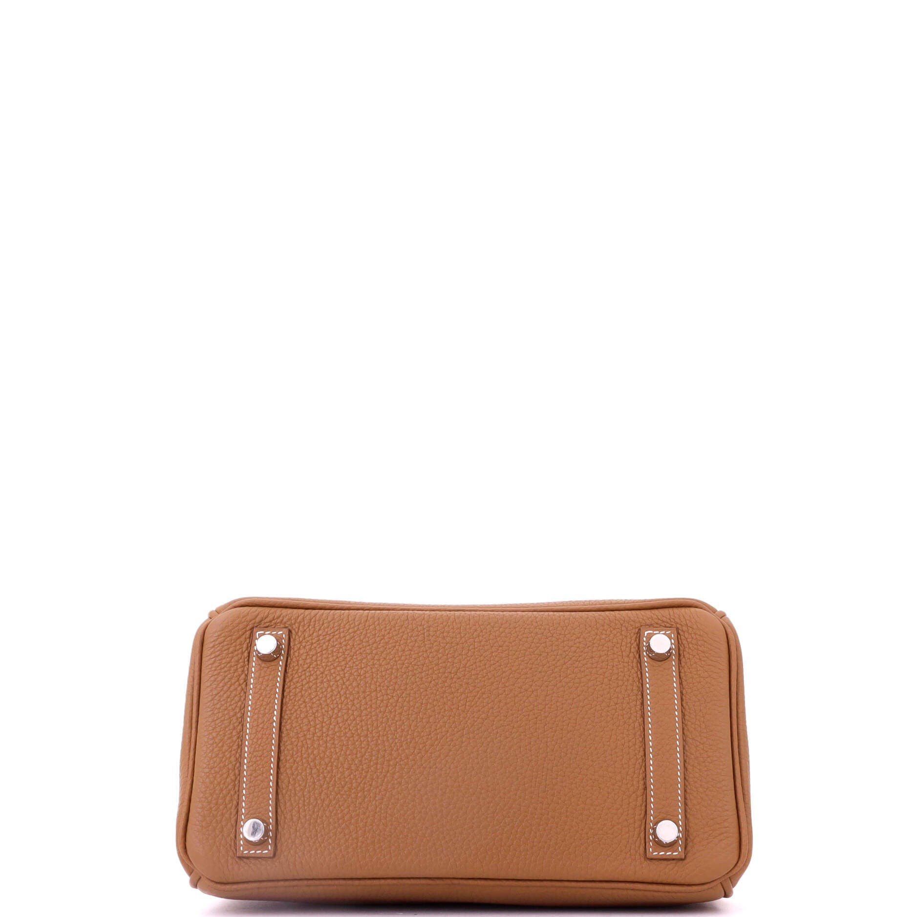 Birkin Handbag Brown Togo with Palladium Hardware 25, Alternate, color, Metallic Gold