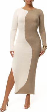 JLUXLABEL No Hard Feelings Long Sleeve Sweater Dress